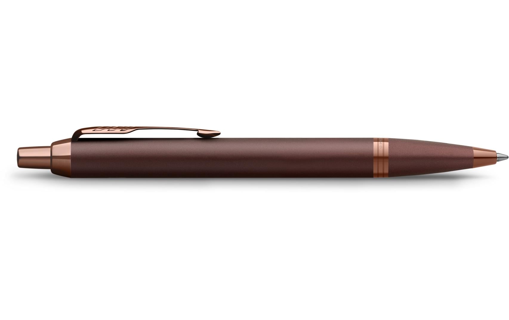 Parker IM Mono Burgundy Kugelschreiber – Blau, Druck, Edelstahl, Metallic, nachfüllbar