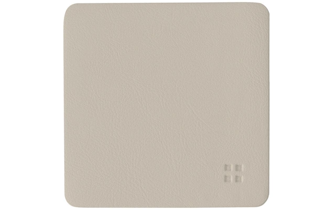 Sola Glasuntersetzer 10 × 10 cm, Kunstleder/Kunststoff, Sand