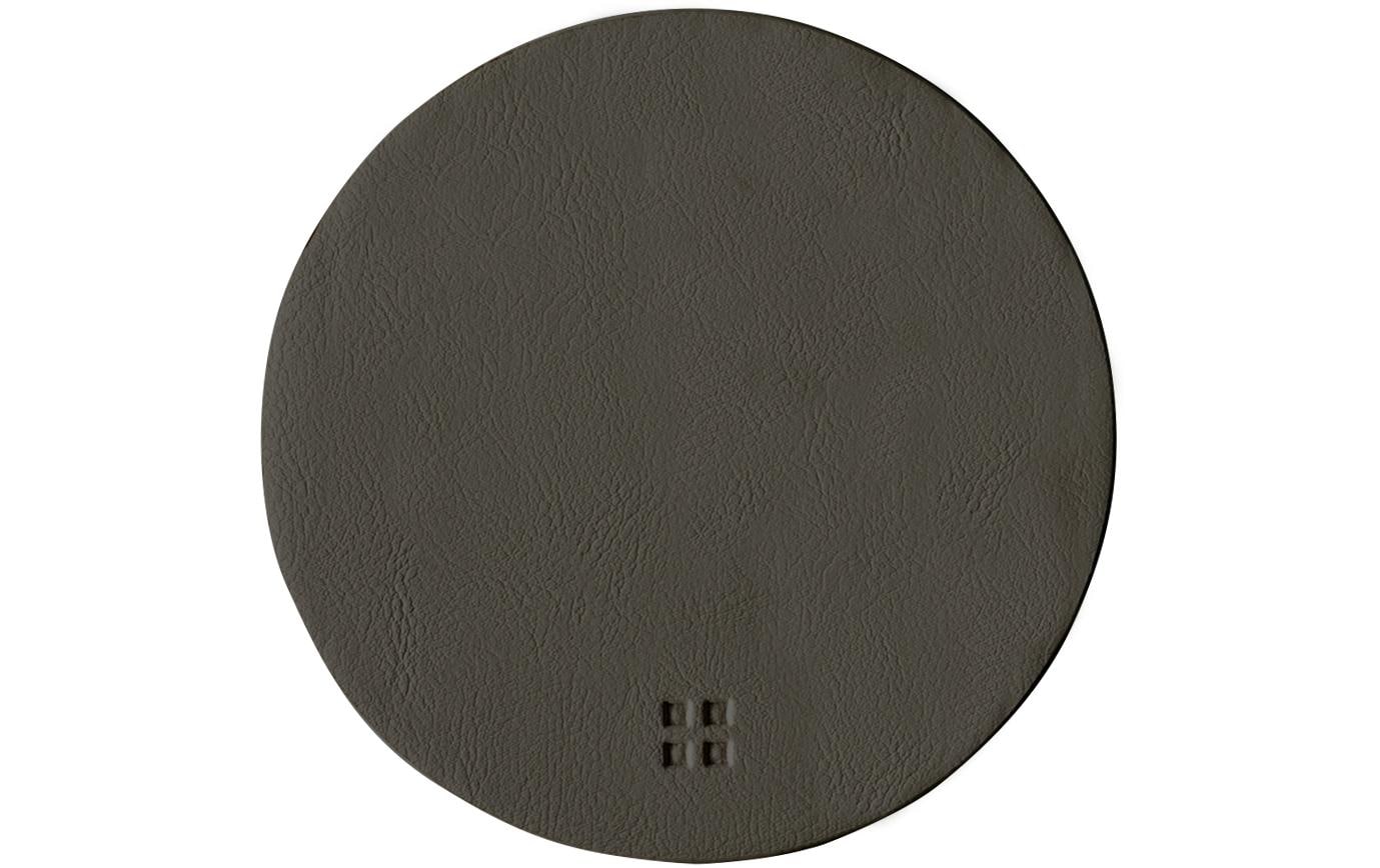 Sola Glasuntersetzer – Ø 11,0 cm, Kunstleder/Kunststoff, Anthrazit