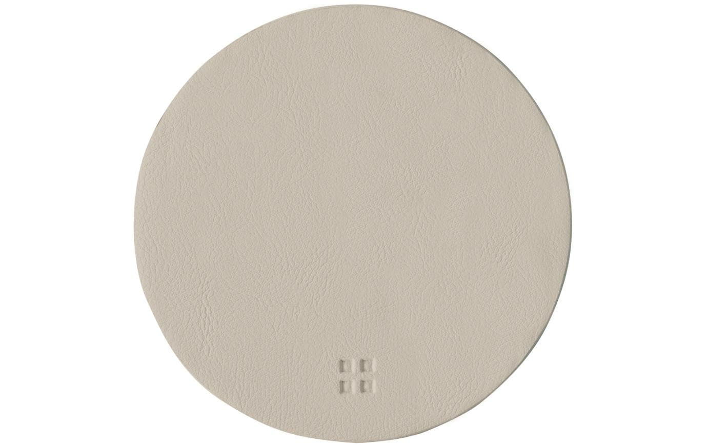 Sola Glasuntersetzer – Ø 11 cm, Kunstleder, Sand
