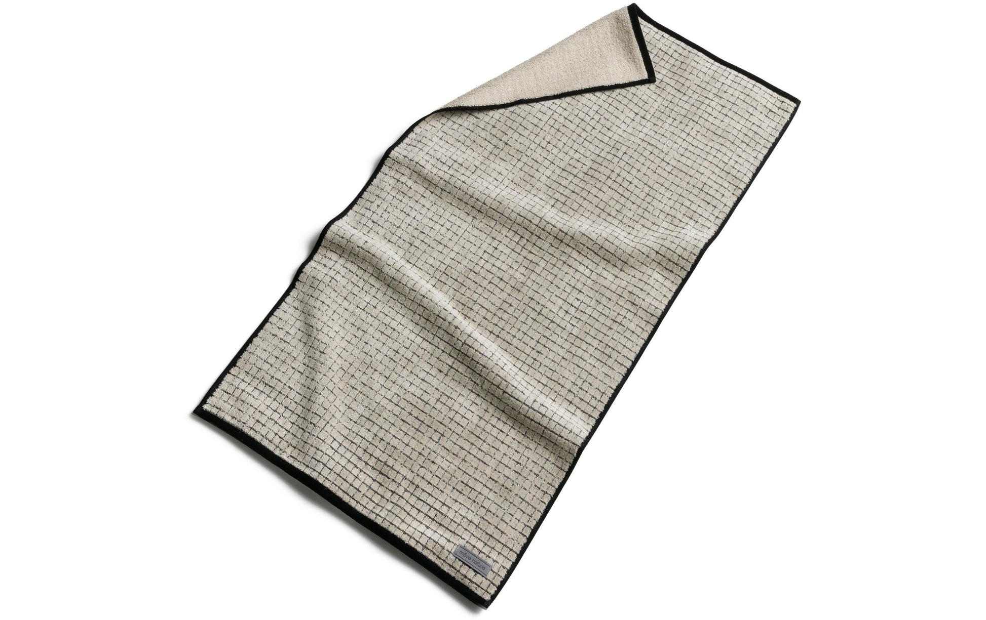 MÖVE Duschtuch Eden Kästchen – 80×150 cm, 80% Baumwolle/20% Leinen, 560 g/m², Beige