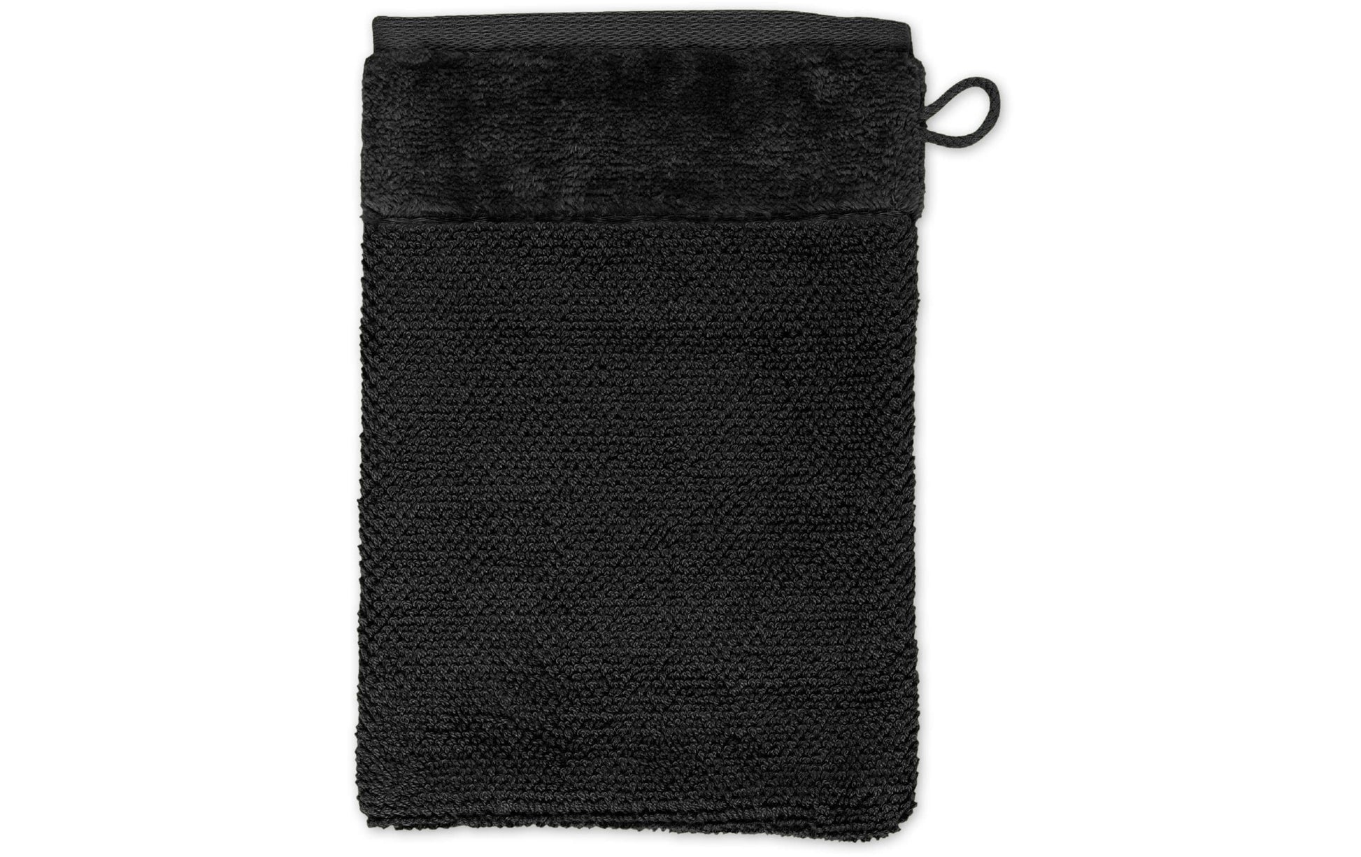 MÖVE Waschlappen Bamboo Luxe – 15 × 20 cm, Schwarz, Viskose, 630 g/m²