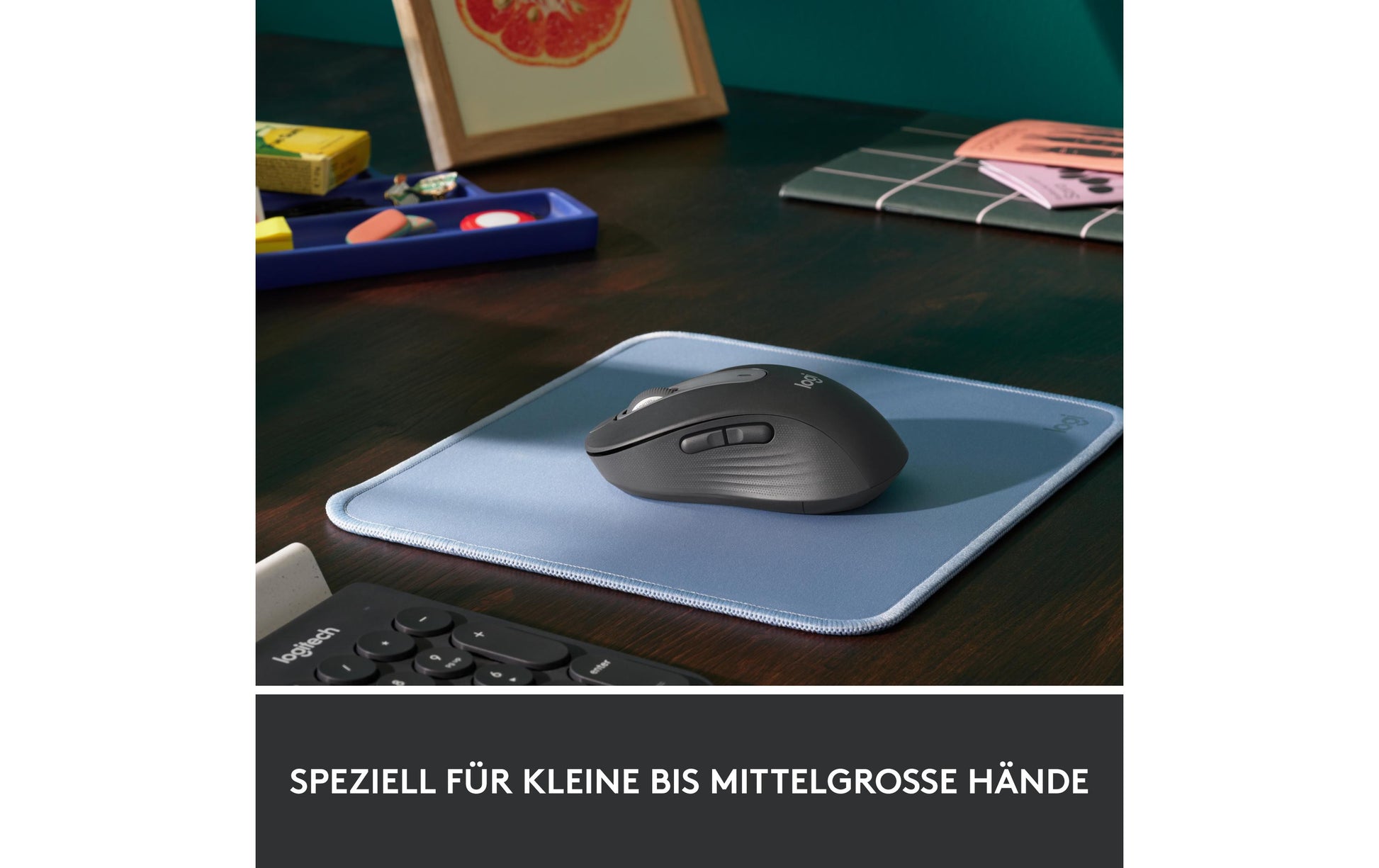 Logitech M650 für Business Business-Maus – für Rechtshänder, für Handflächengrösse M, Graphit