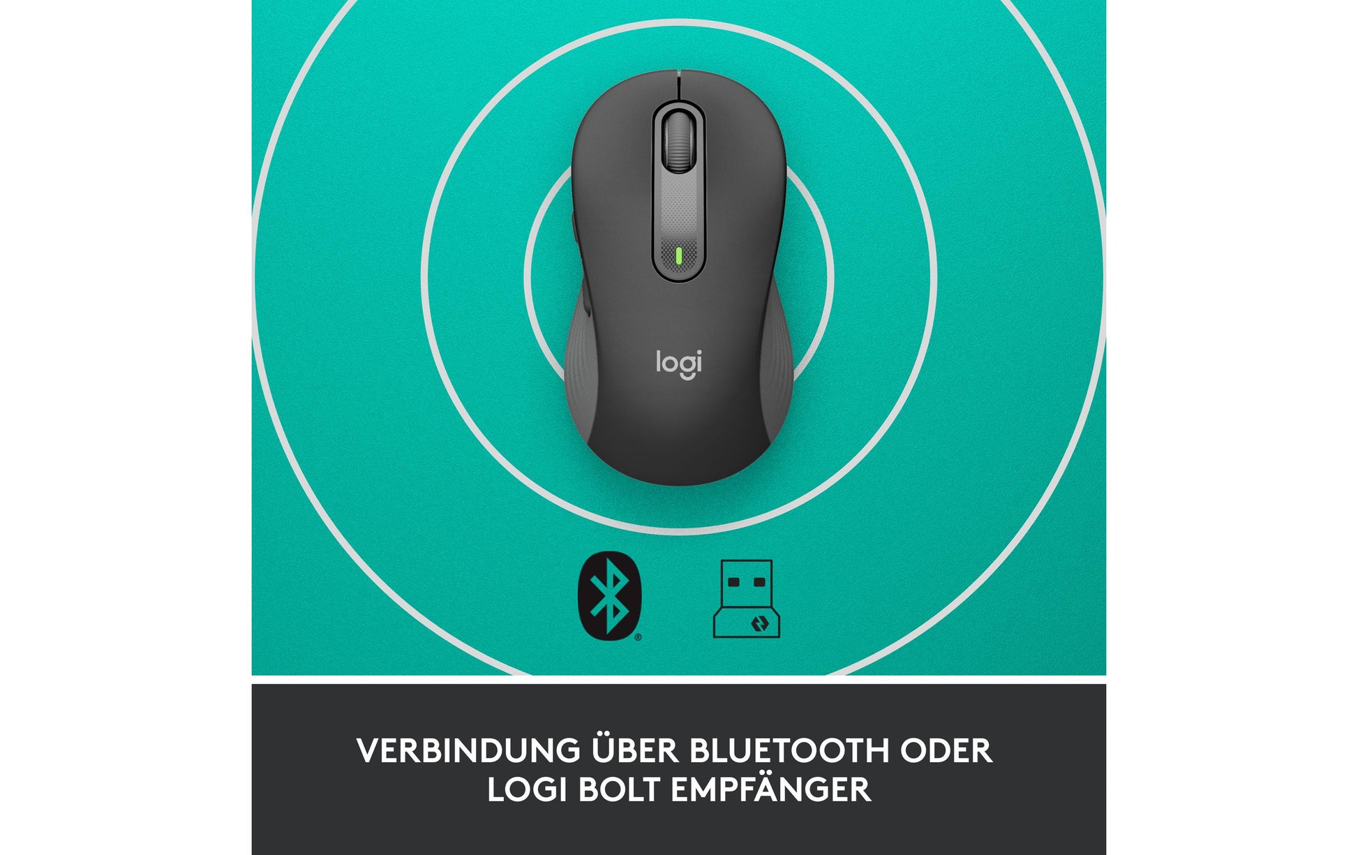 Logitech M650 für Business Business-Maus – für Rechtshänder, für Handflächengrösse M, Graphit