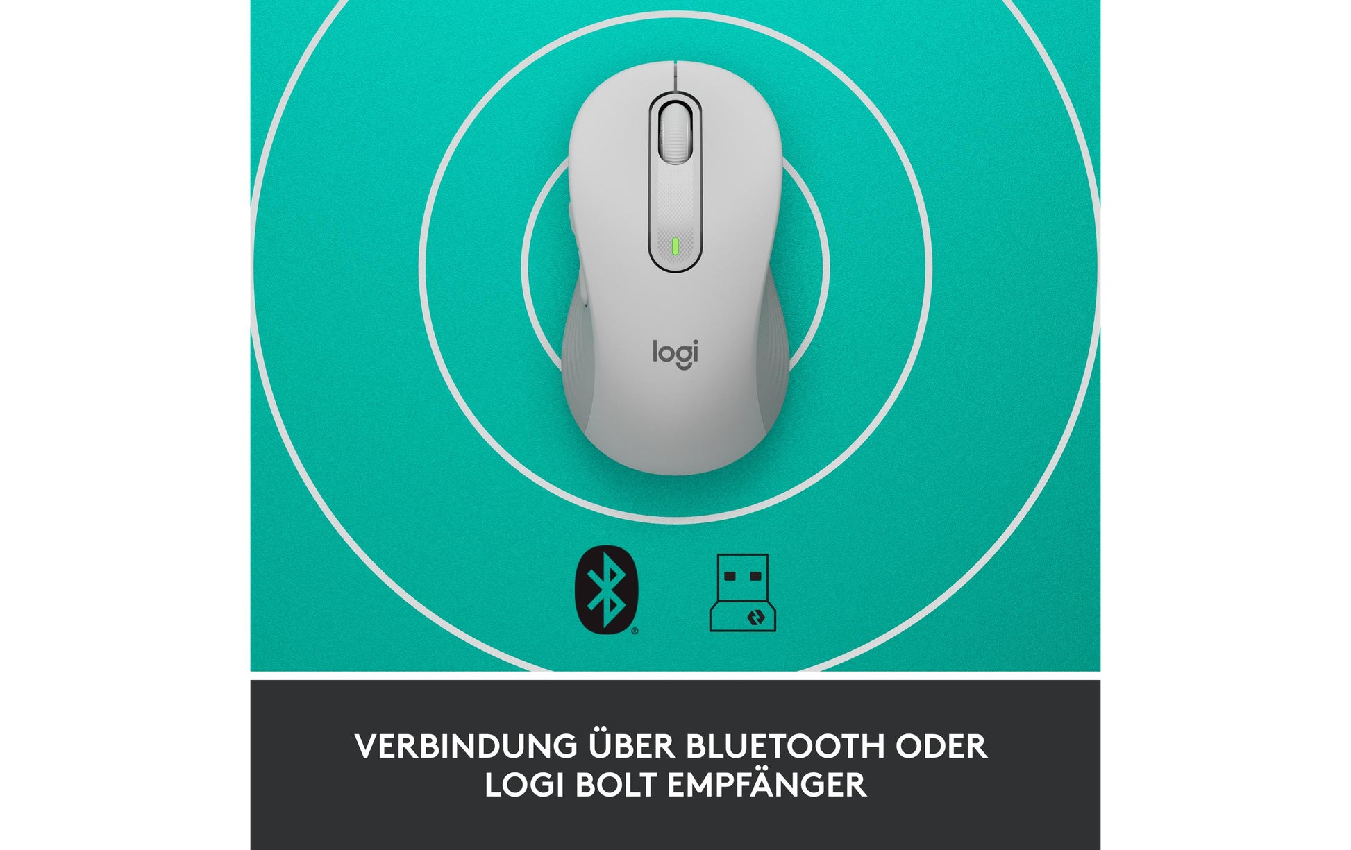 Logitech M650 für Business Business-Maus – für Rechtshänder, für mittlere Handflächen, Weiss