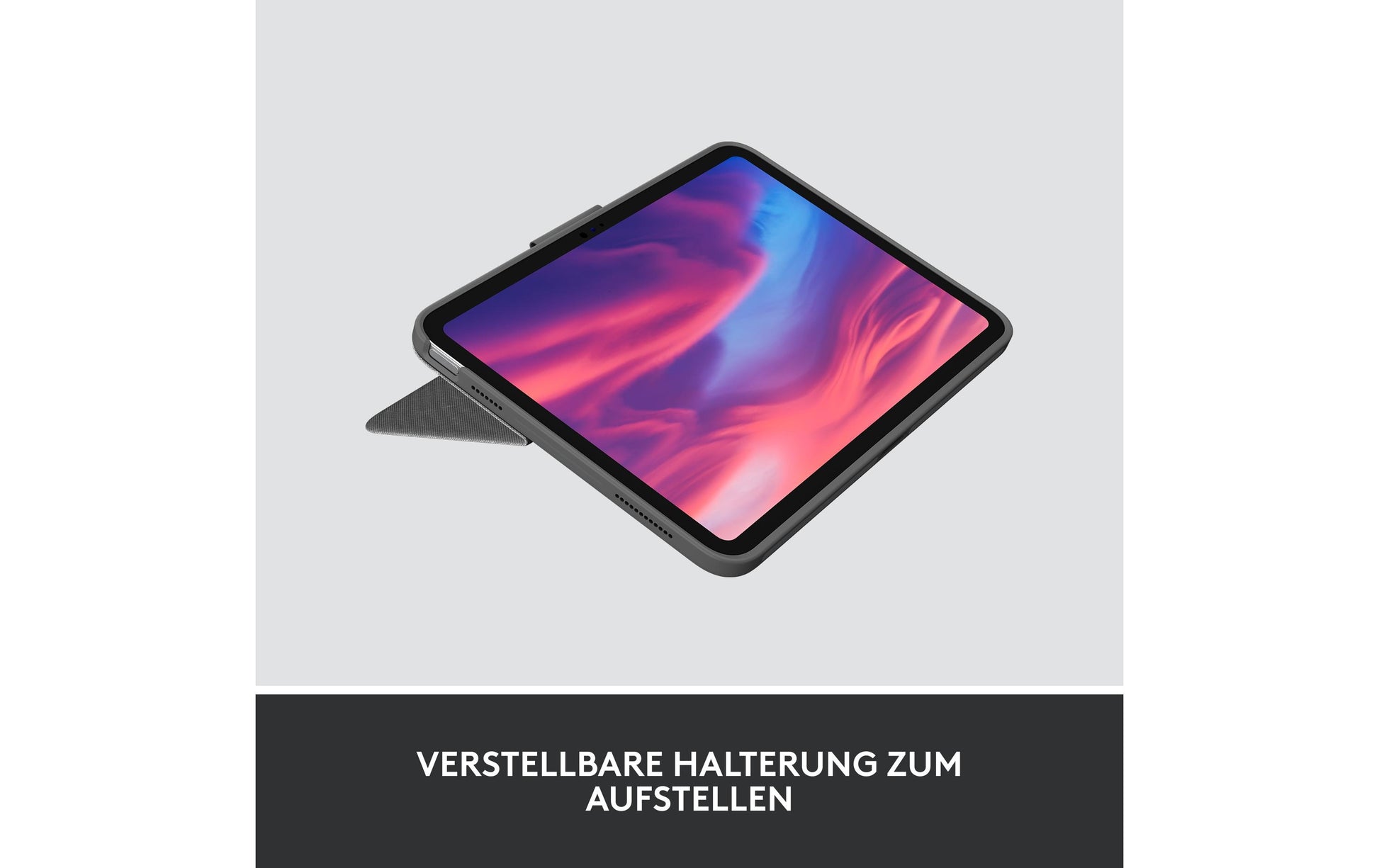 Logitech Combo Touch – Tastatur, CH-Layout (DE-CH), mit Touchpad, Grau – für iPad (10. Gen)