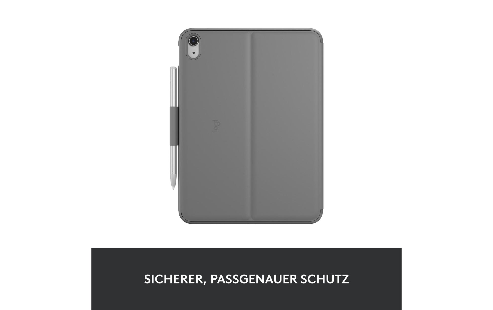 Logitech Slim Folio – Tastatur, CH-Layout (DE-CH), Grau – für iPad (10. Generation)