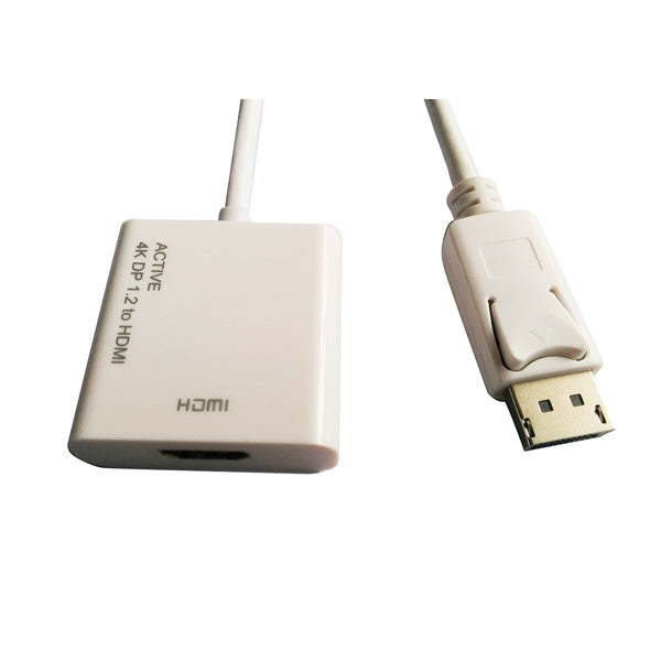 ROLINE DisplayPort auf HDMI Adapter DP 1.2 4K 30 Hz – 0,15 m – aktiv – weiss