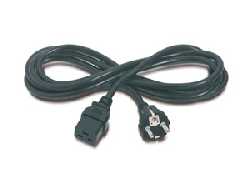 APC Netzkabel – Schuko (Typ E/F) – IEC C19, 2,5 m, 90–250 V/16 A, schwarz