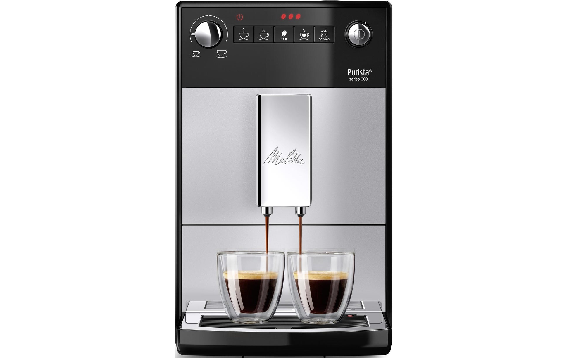 Melitta Purista Kaffeevollautomat – 15 bar, 1,2 l, 125 g, Silber
