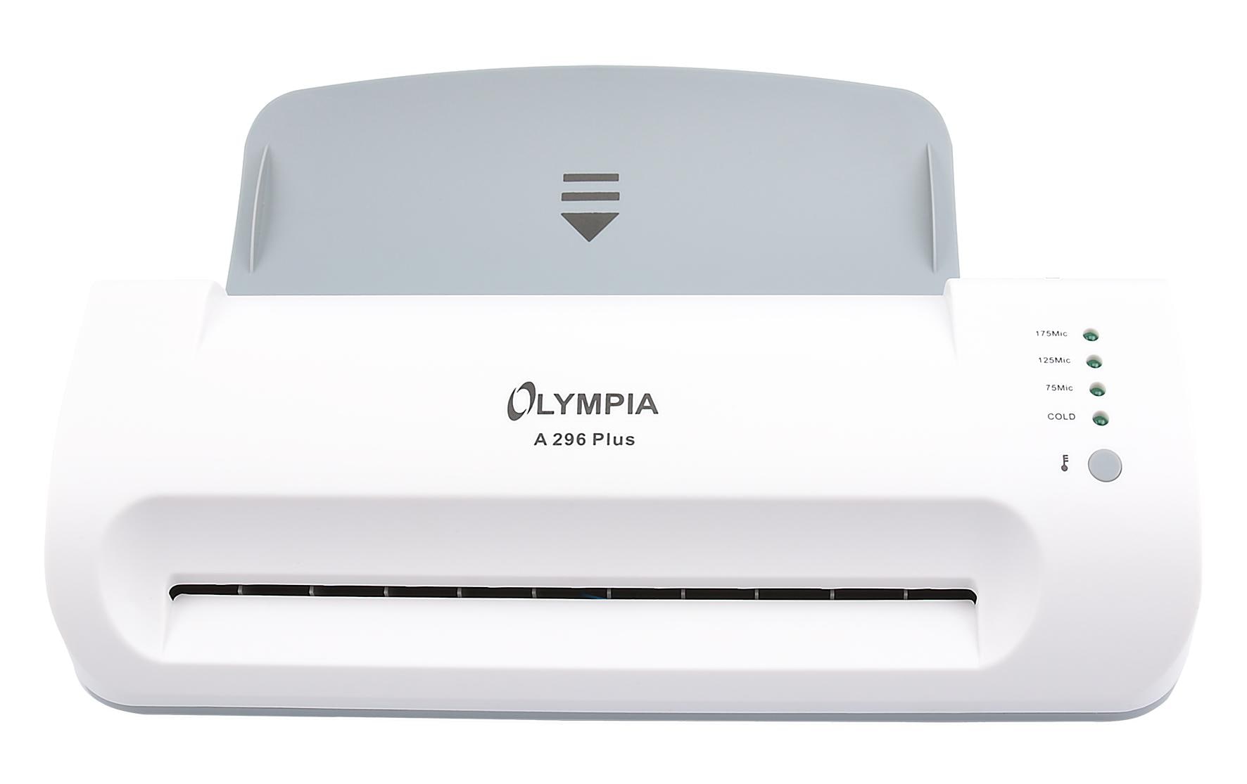 Olympia A296 Plus Laminiergerät A4 – Kalt-/Heisslaminator, bis 175 µm, 2 Rollen, 300 mm/min
