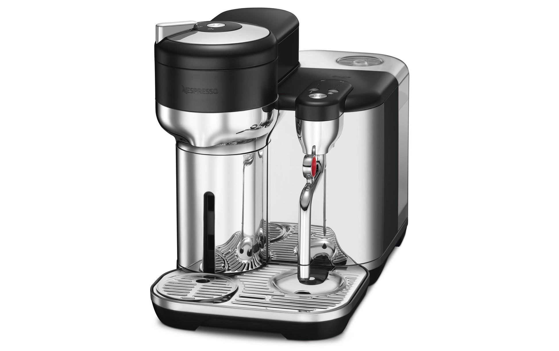 Sage Software Sage Kapselmaschine – für Nespresso Vertuo, 2 l, schwarz/Edelstahl, 22,8 × 32,1 × 41,7 cm