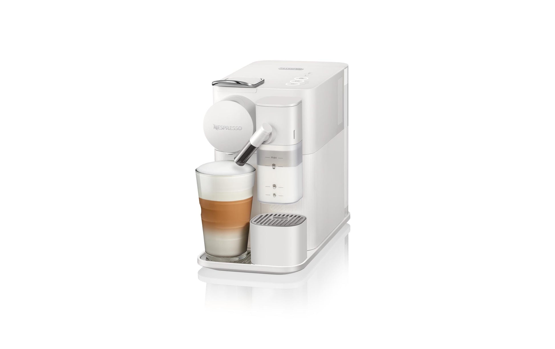 De’Longhi Lattissima One Kapselmaschine – für Nespresso-Kapseln, 19 bar, 1 l, Weiss