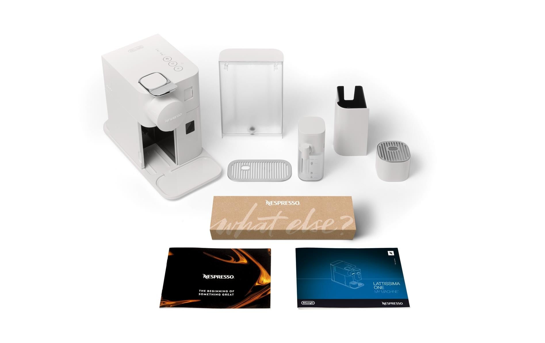 De’Longhi Lattissima One Kapselmaschine – für Nespresso-Kapseln, 19 bar, 1 l, Weiss