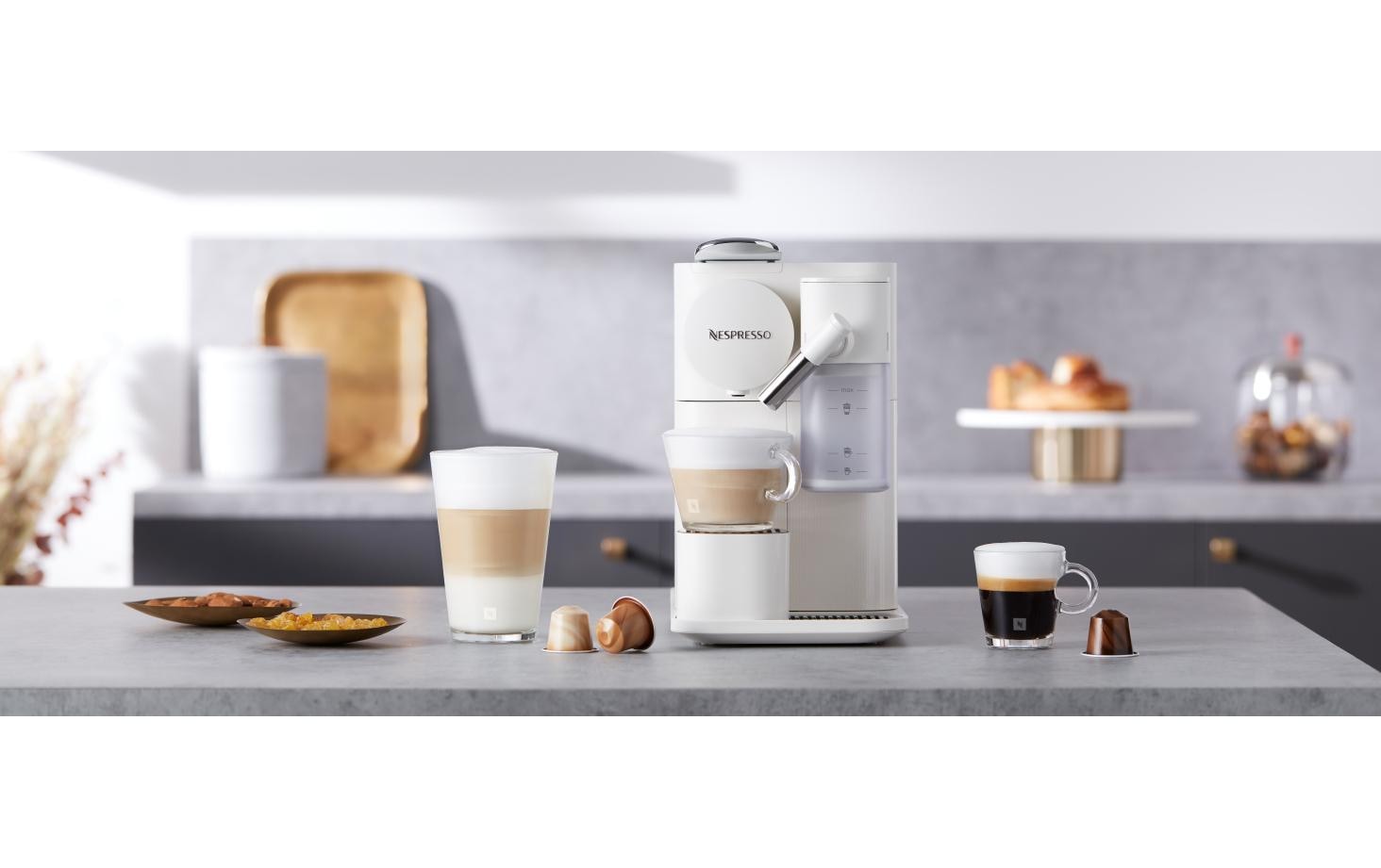 De’Longhi Lattissima One Kapselmaschine – für Nespresso-Kapseln, 19 bar, 1 l, Weiss
