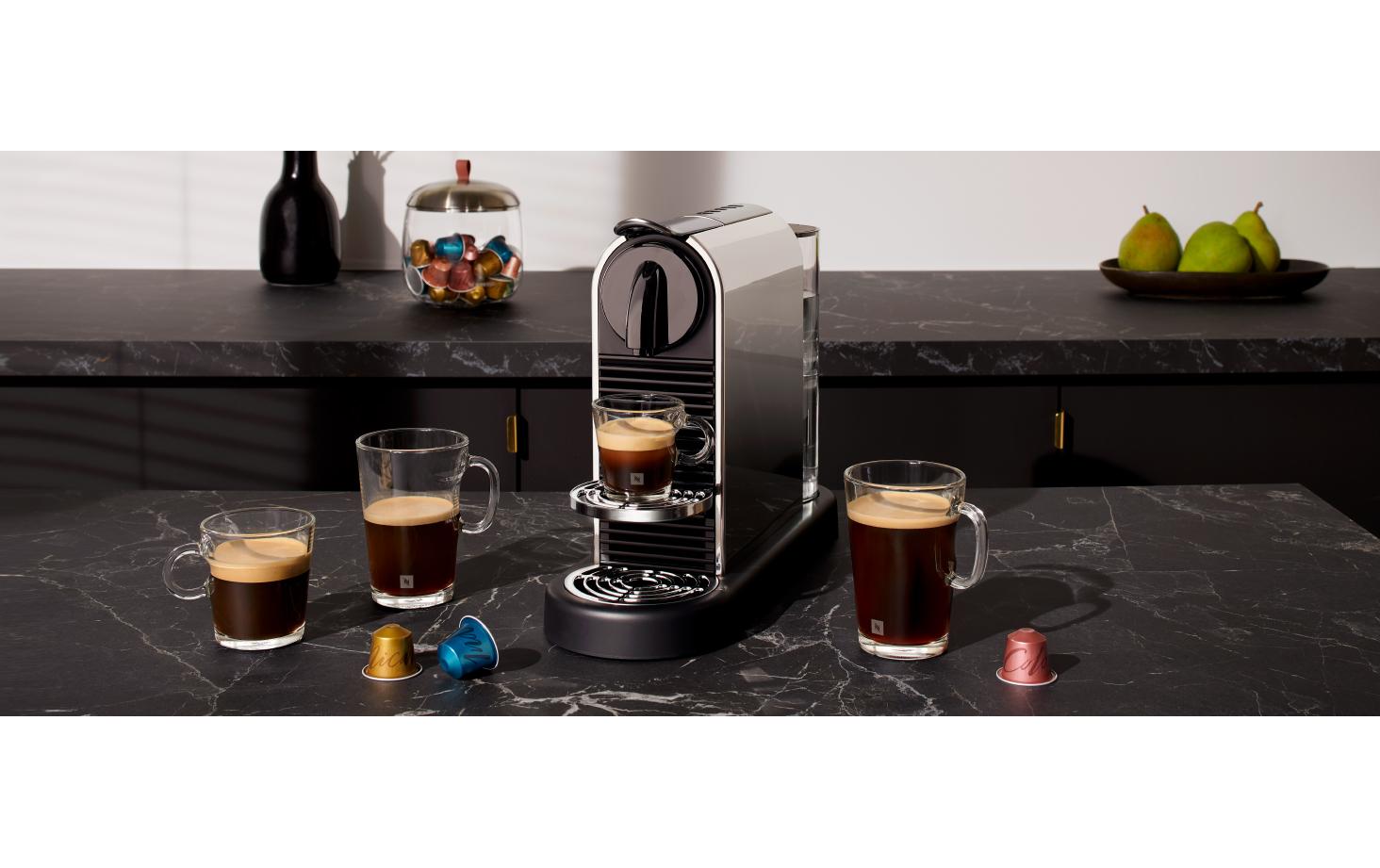 De’Longhi Citiz EN220.M Kapselmaschine – für Nespresso-Kapseln, 19 bar, 1 l, Silber