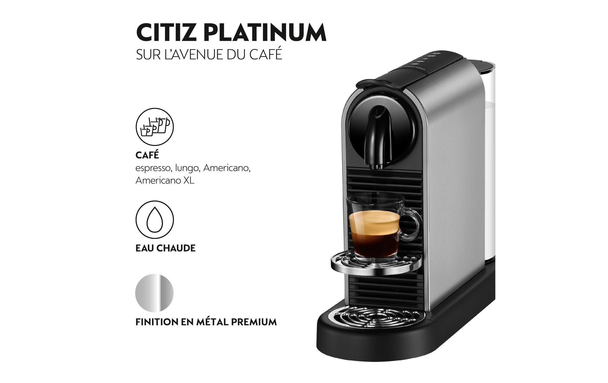 De’Longhi Citiz EN220.T Kapselmaschine – für Nespresso-Kapseln, 19 bar, 1 l, Grau