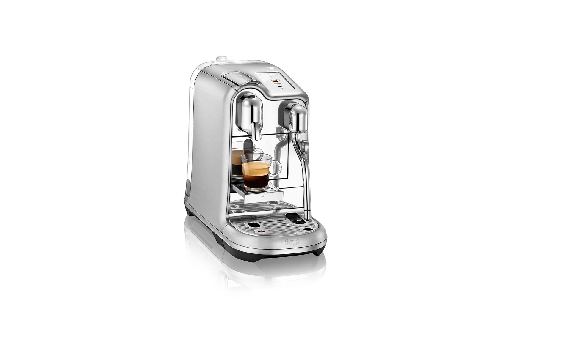 Sage Creatista Pro Steel Kapselmaschine – für Nespresso, 2 l, silber, 19,7 × 32,8 × 42,9 cm
