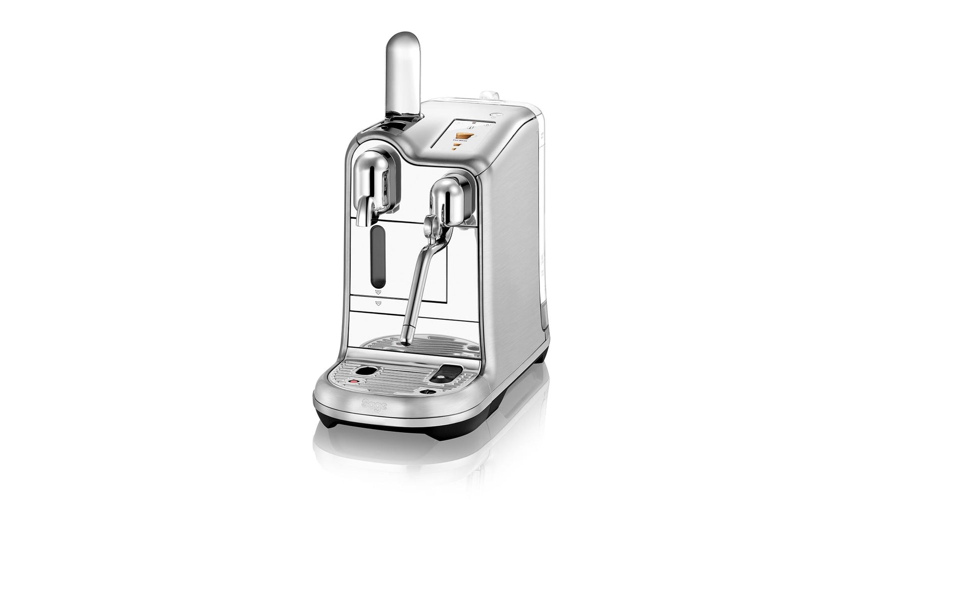 Sage Creatista Pro Steel Kapselmaschine – für Nespresso, 2 l, silber, 19,7 × 32,8 × 42,9 cm
