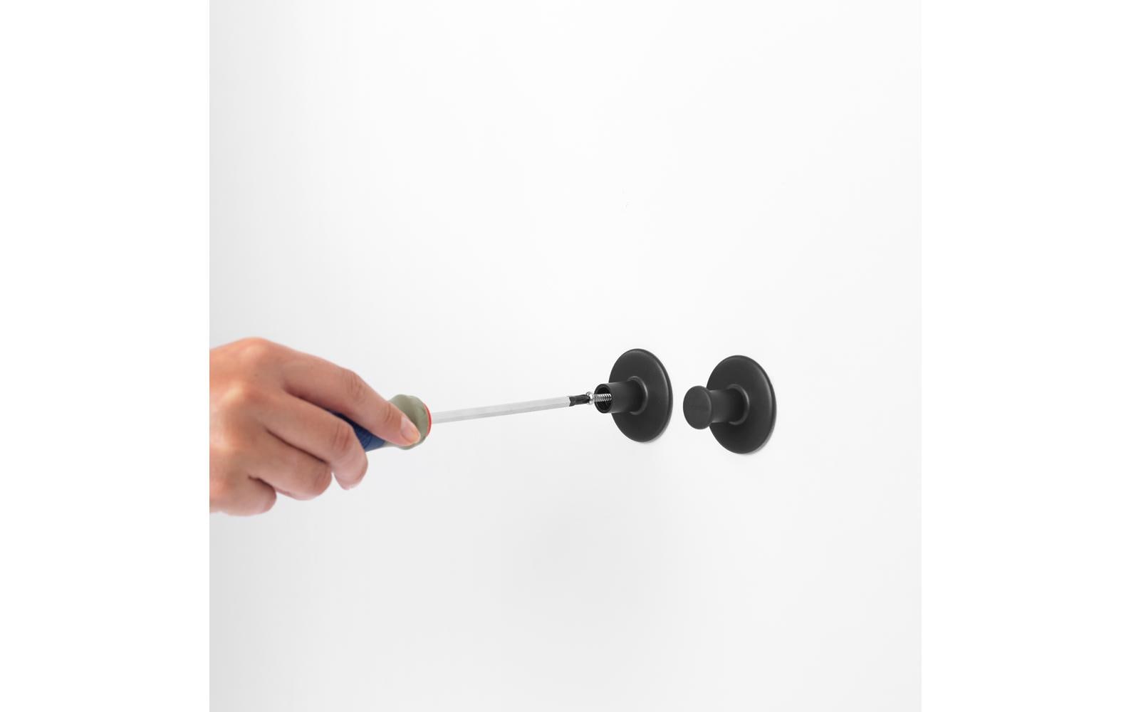 Brabantia Handtuchhaken ReNew – Kunststoff, 2 kg, zum Schrauben, 2er-Set