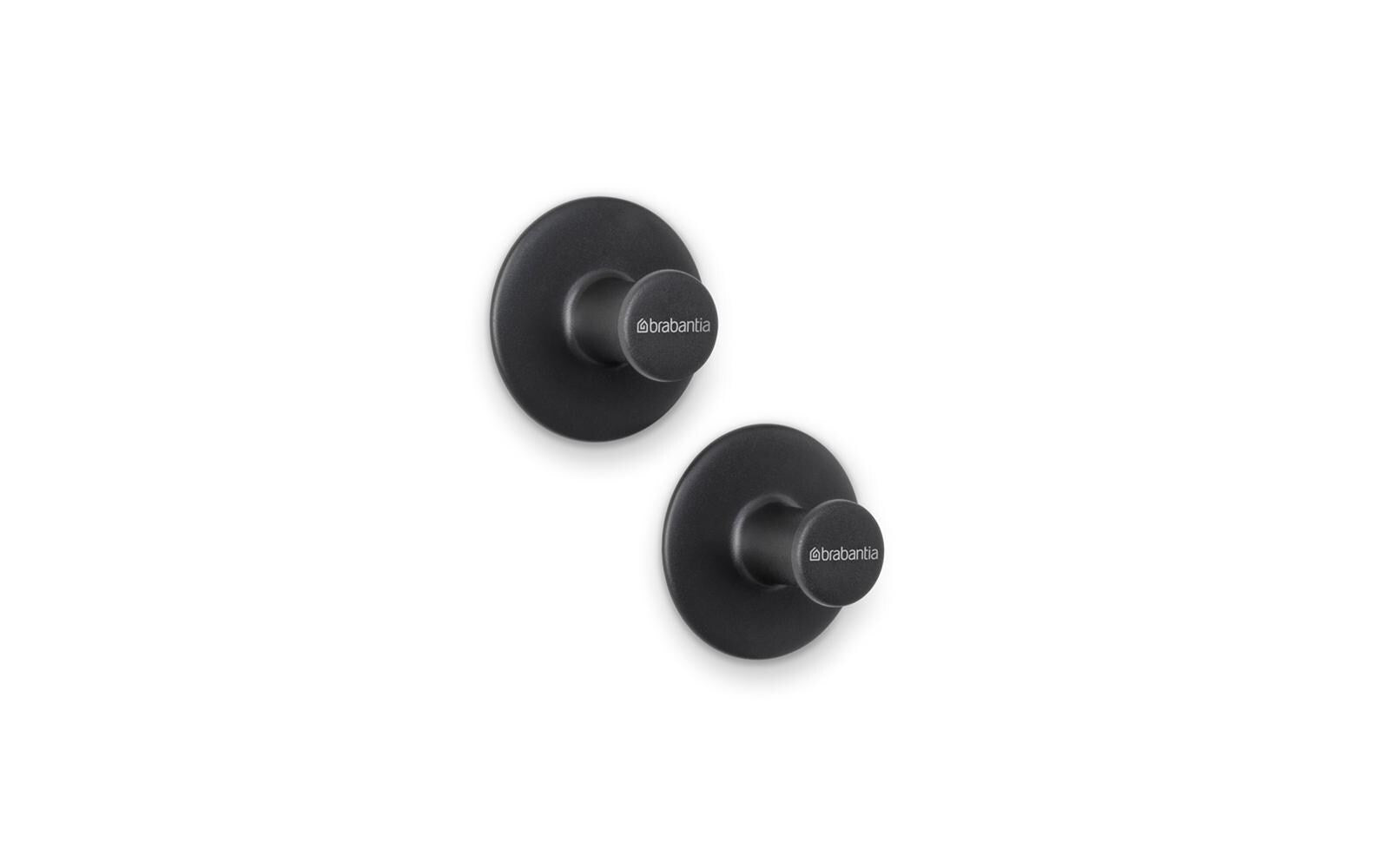 Brabantia Handtuchhaken ReNew – Kunststoff, 2 kg, zum Schrauben, 2er-Set