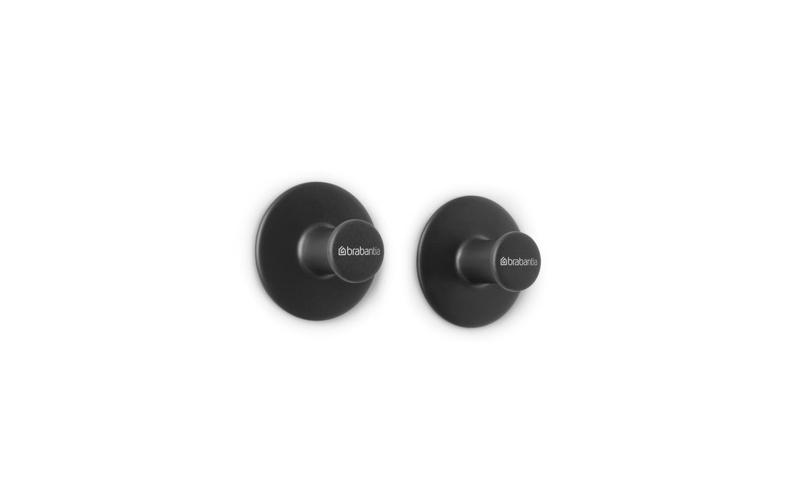 Brabantia Handtuchhaken ReNew – Kunststoff, 2 kg, zum Schrauben, 2er-Set