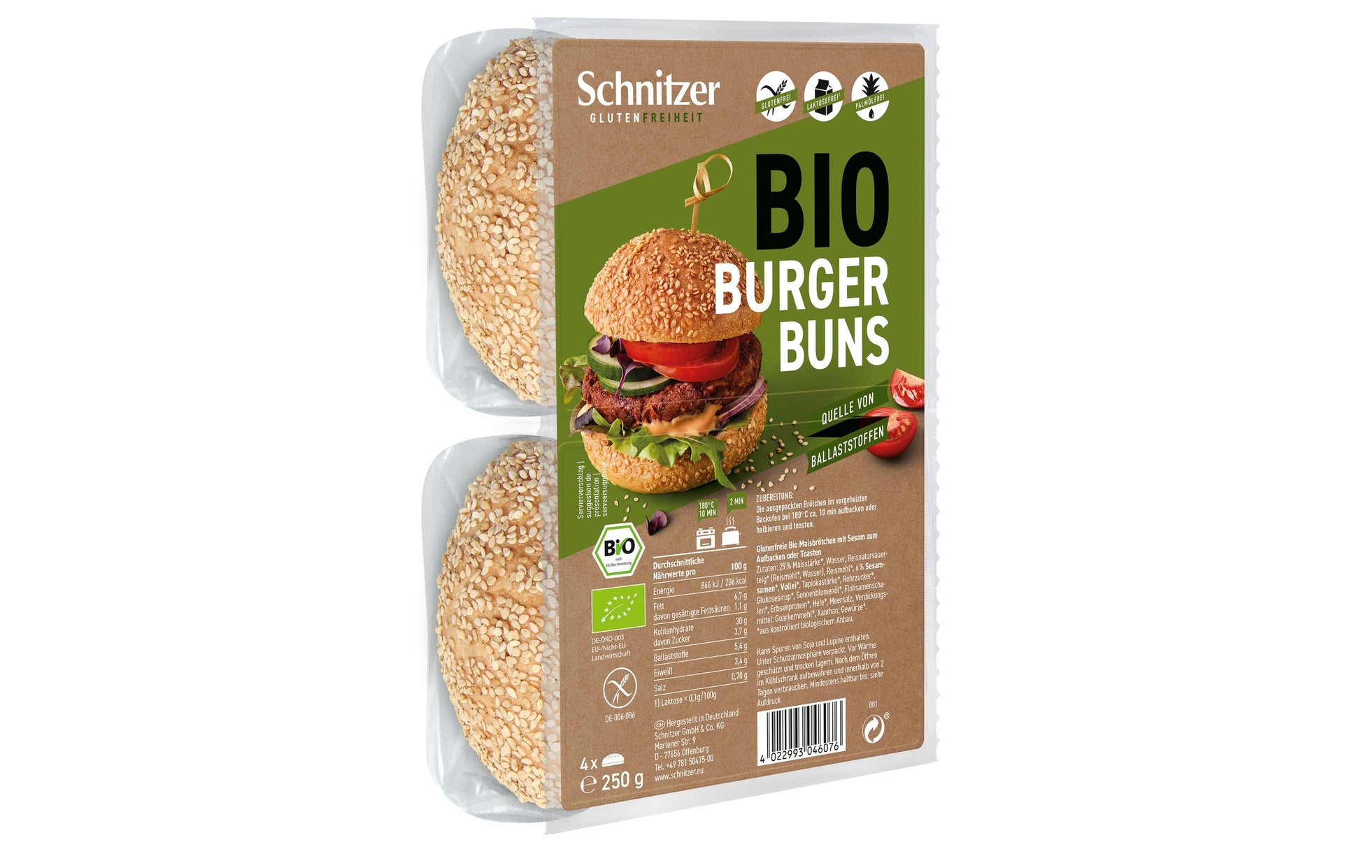 Schnitzer Maisbrötchen mit Sesam – Bio, glutenfrei – 250 g