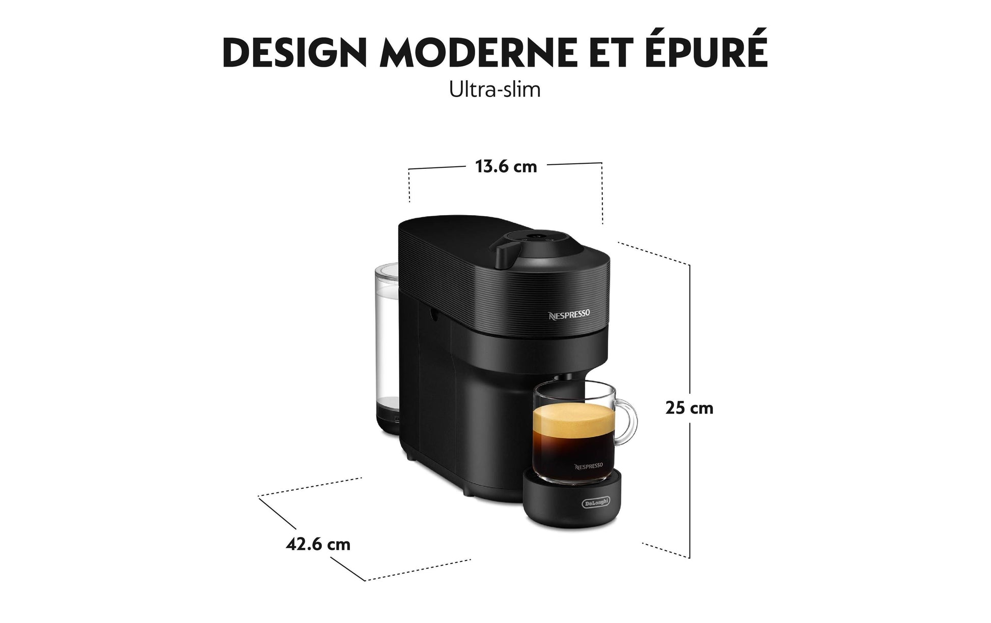 De’Longhi Vertuo Pop ENV90.B Kapselmaschine – für Nespresso-Kapseln, 560 ml, Schwarz