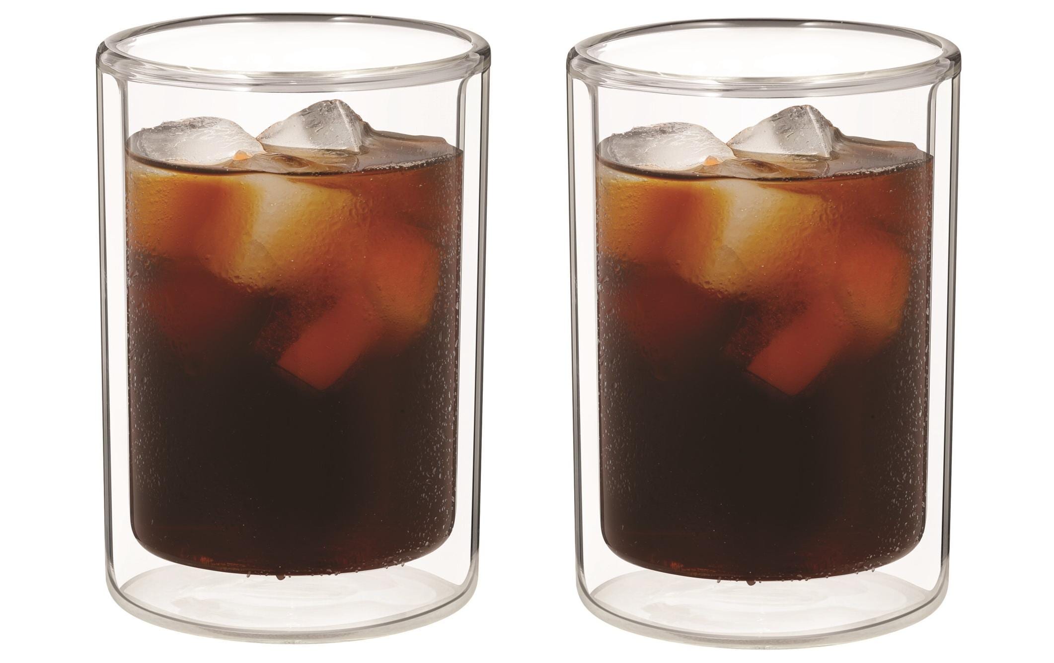 De’Longhi Trinkgläser – 2er Set, 220 ml, Ø 7,1 cm, H 10,1 cm, Borosilikatglas, doppelwandig