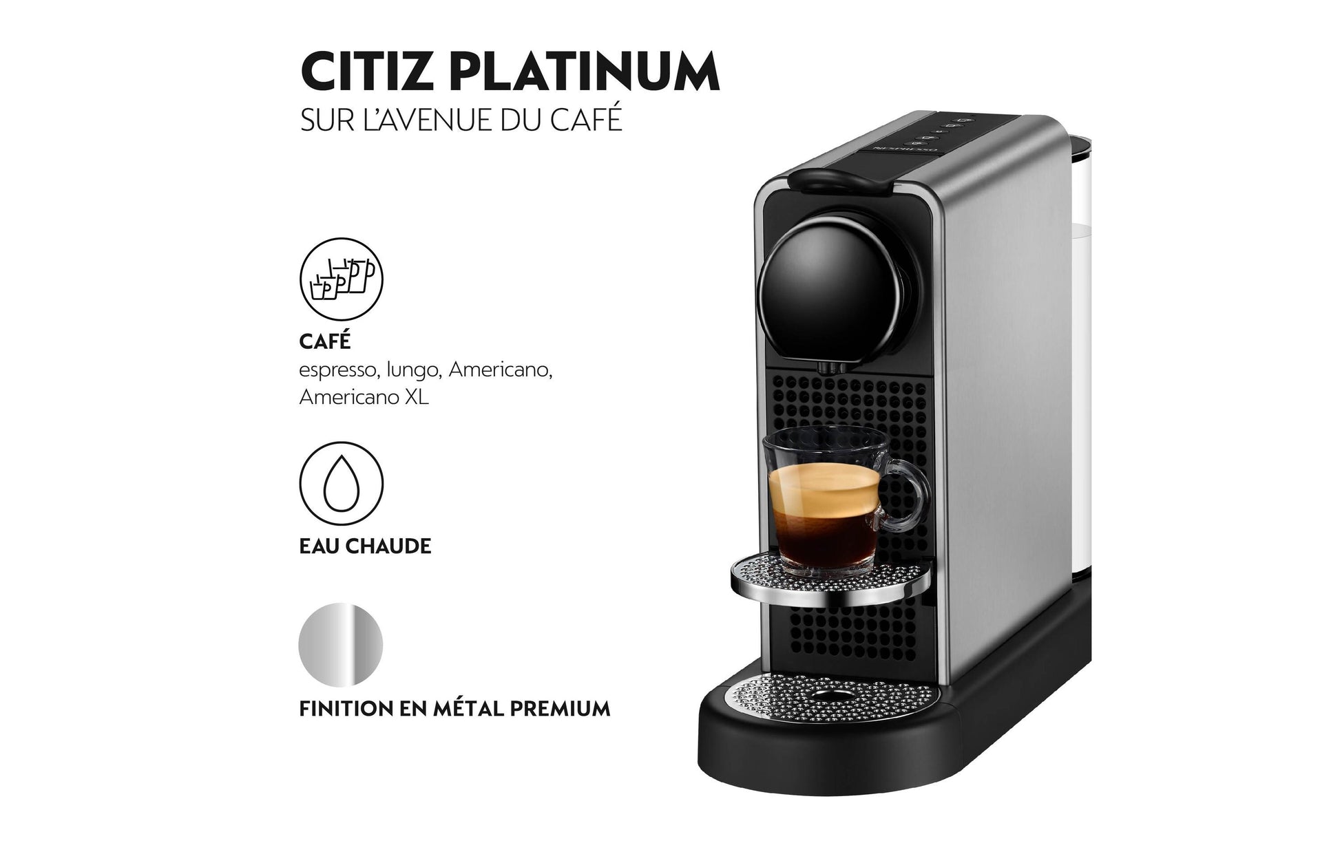 Krups CitiZ Kapselmaschine – für Nespresso-Kapseln, 19 bar, 1 l, Schwarz