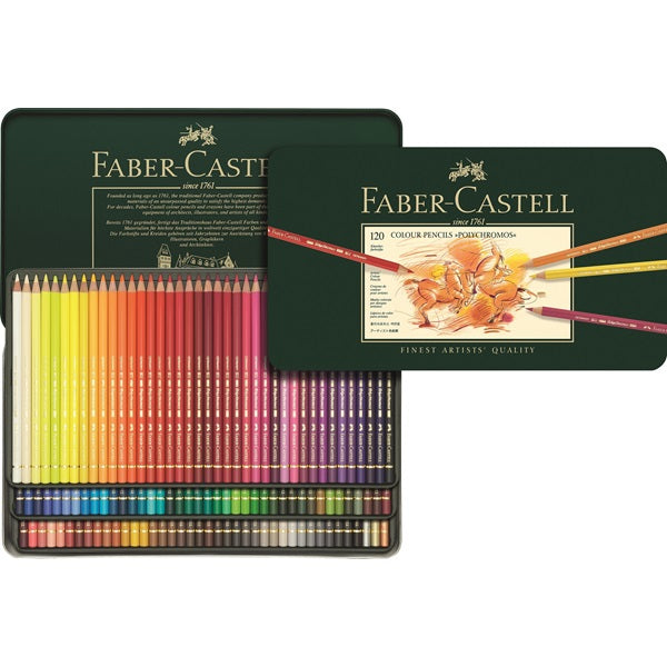 Faber-Castell Buntstift Polychromos Mehrfarbig 120er-Metalletui – wasserfest