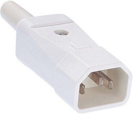 Bachmann Kaltgerätestecker (C14) – 250 V, 10 A, weiss