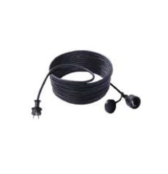 Bachmann Verlängerungskabel – Schuko (CEE 7/7)–Schuko (CEE 7/3), 25 m, IP44, 3×1,5 mm², H07RN‑F, schwarz