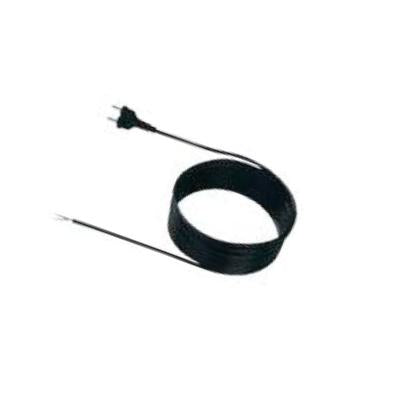 Bachmann Staubsaugerleitung Stromkabel – Konturenstecker CEE 7/17 – offenes Ende, 6,3 m, 2×0,75 mm², Schwarz