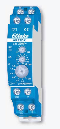Eltako Relais mit Sockel – 230 V, 16 A – Blau/Weiss – AR12DX