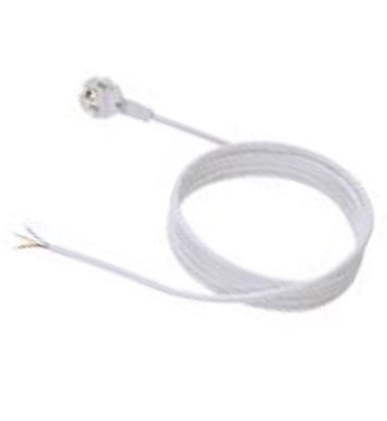 Bachmann Zuleitung H05VV-F 3×1,5 mm² Stromkabel – Schuko (Typ E/F) – offenes Ende, 2 m, 250 V/16 A, Grau