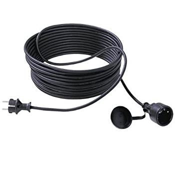 Bachmann Verlängerungskabel – Schuko (CEE 7/7)–Schuko (CEE 7/3), 10 m, IP44, 3×1,5 mm², Schwarz