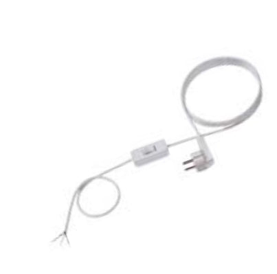 Bachmann Verlängerungskabel – Schuko (Typ E/F) – Offenes Ende, 2 m, mit Schalter, H03VV-F 3×0,75 mm², Weiss