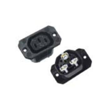 Bachmann Kaltgerätedose, 1×C13, 19 A 250 V, 50×28×34 mm – schwarz