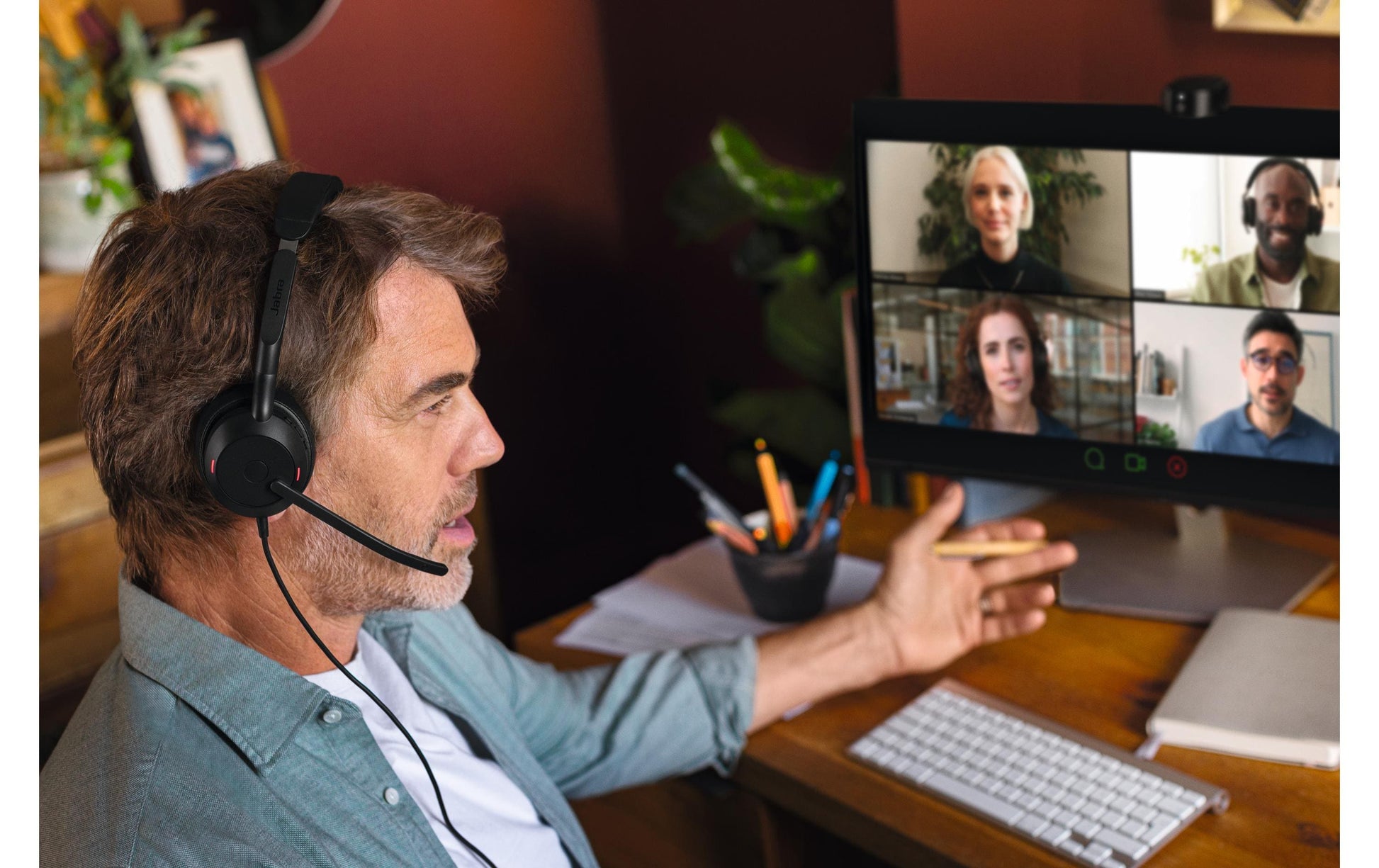 Jabra Evolve2 50 – Duo Headset – USB‑A – für Microsoft Teams