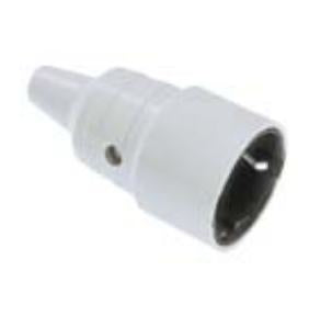 Bachmann Schutzkontaktkupplung, 1×T13, 16 A 250 V, montierbar, Schraubanschluss, Knickschutztülle – grau