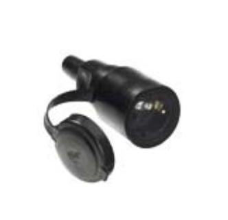 Bachmann Vollgummikupplung, 16 A 250 V, IP44, mit Deckel, 150×90×50 mm – schwarz