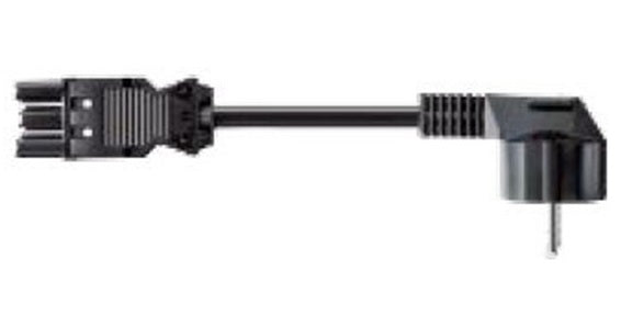 Bachmann Netzkabel – Schuko (Typ E/F) – Wieland GST18, 2 m, halogenfrei, schwarz, 250 V
