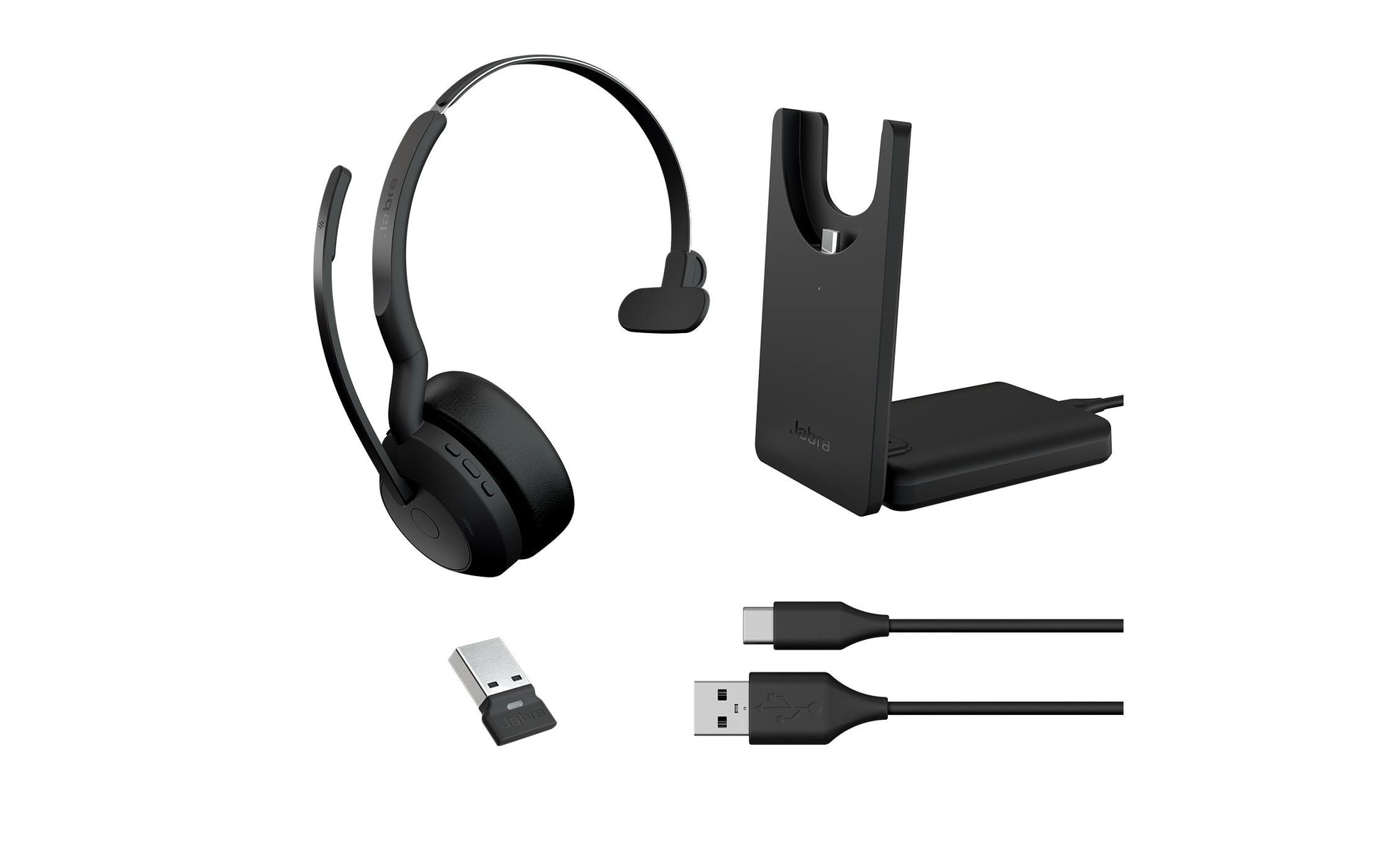 Jabra Evolve2 55 Link380A UC – Mono Headset – USB‑A (Link 380A)