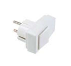Bachmann Steckdosenleiste mit 2-poligem Wippschalter, Schuko (Typ F) 250 V 16 A, 75×62×45 mm – weiss