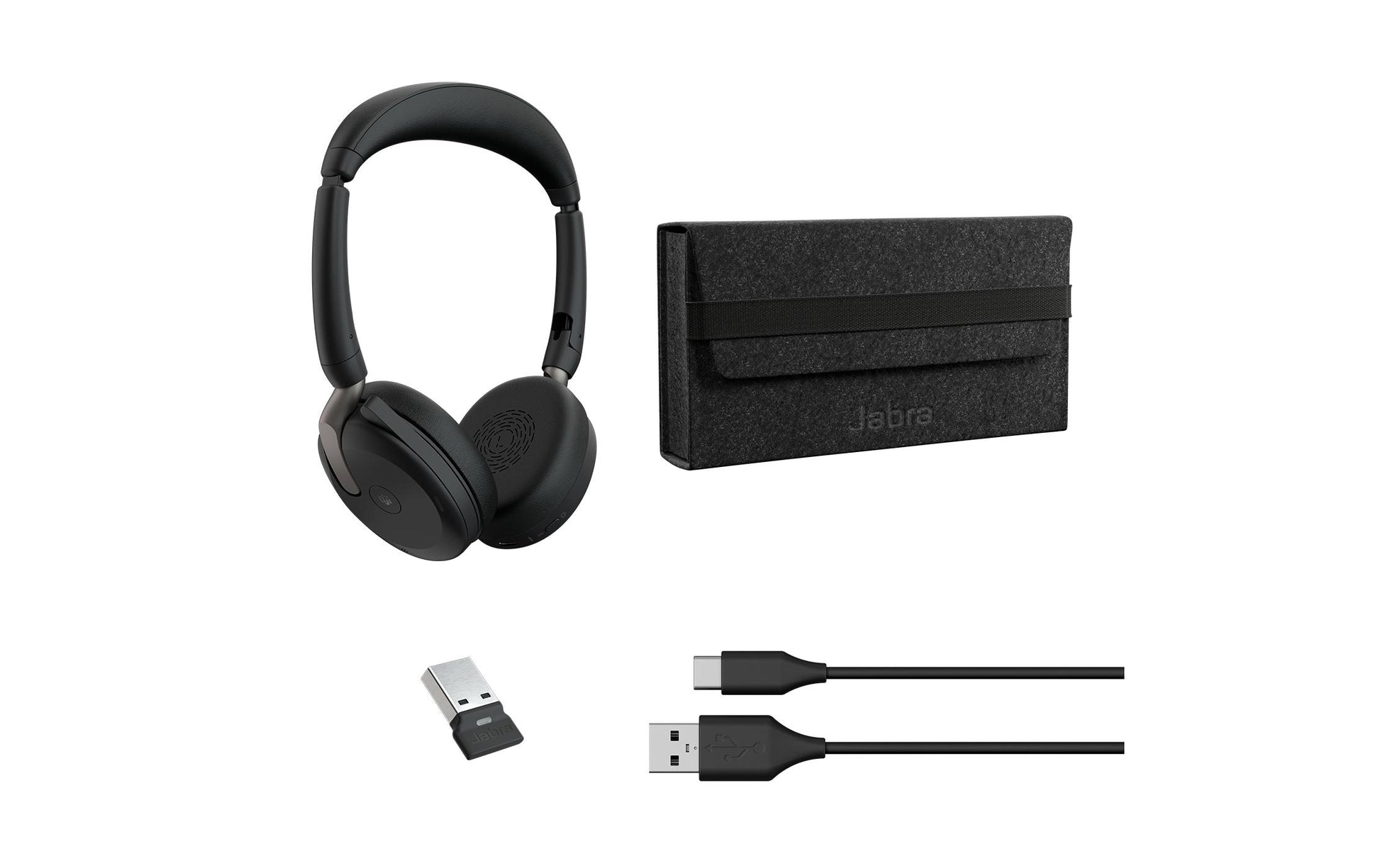 Jabra Evolve2 65 Flex – Duo Headset – USB‑A – für Microsoft Teams