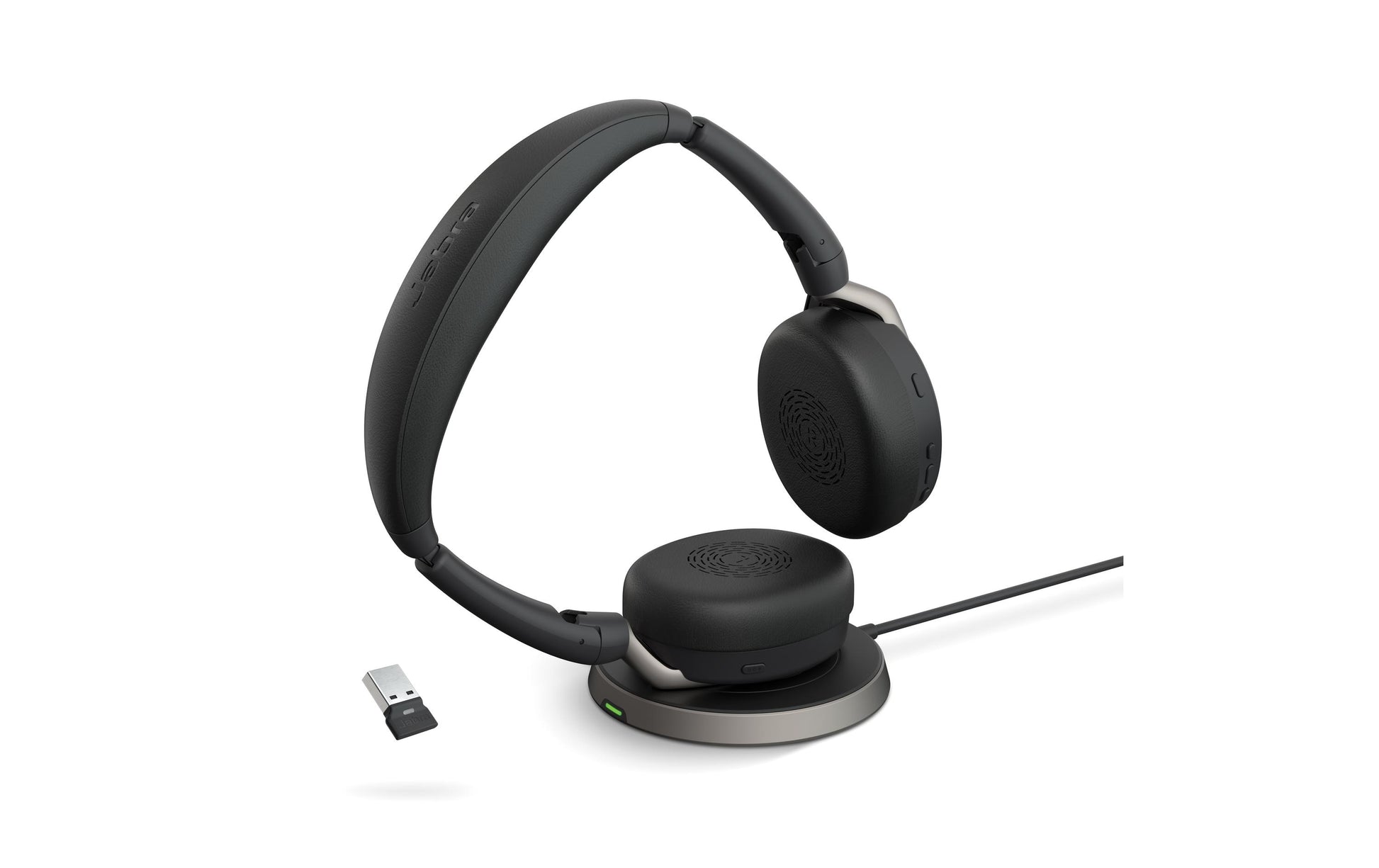 Jabra Evolve2 65 Flex – Duo Headset – USB‑A, Bluetooth, Kabelloses Laden – für Microsoft Teams