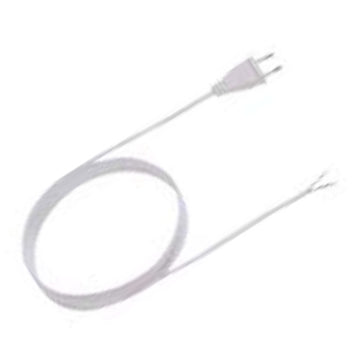 Bachmann Verlängerungskabel, Eurostecker – offenes Ende, 2 m, 2×0,75 mm², H03VVH2-F – Weiss