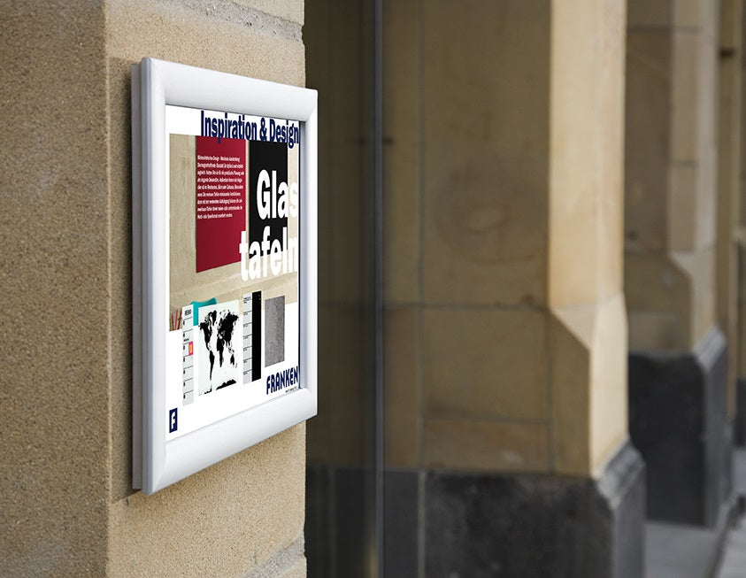 Franken Plakatrahmen Outdoor – für A1 – 25 mm Rahmenprofil – Silber – Aluminium