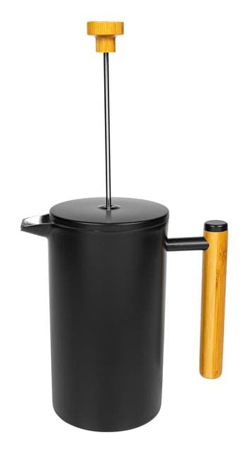 Furber. Furber F01673 French Press / Kaffeebereiter – 0,8 l, 6 Tassen, Edelstahl/Bambus